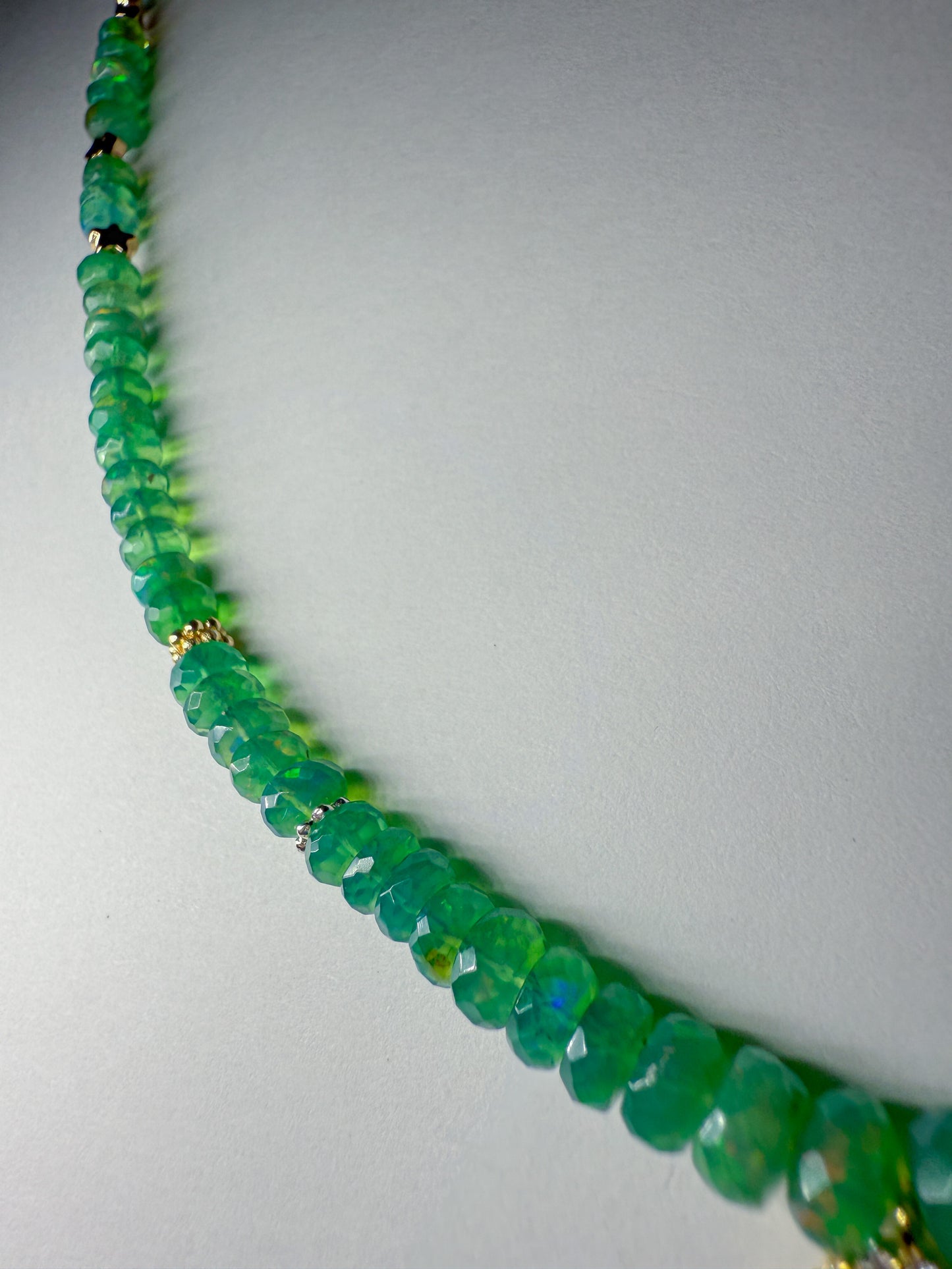 Twinkle necklace-emerald green