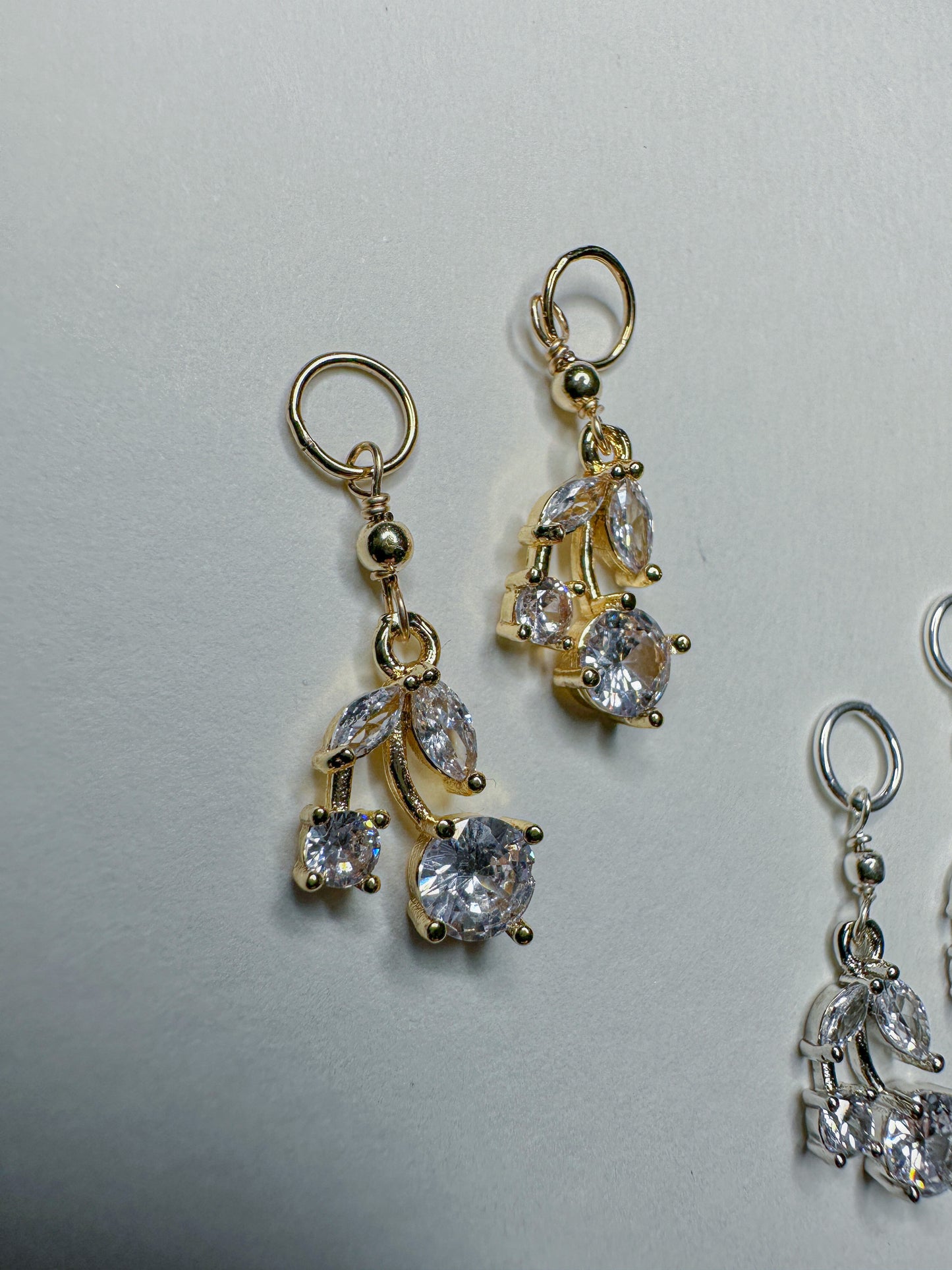 Crystal cherry charms