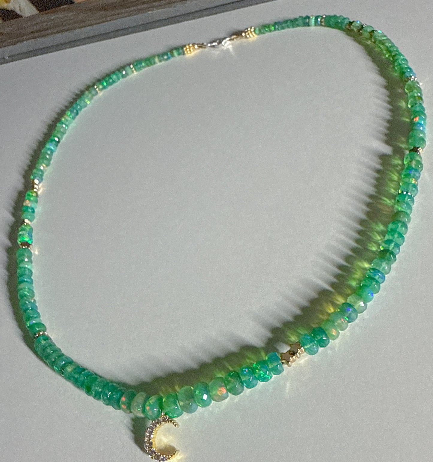 Twinkle necklace-emerald green