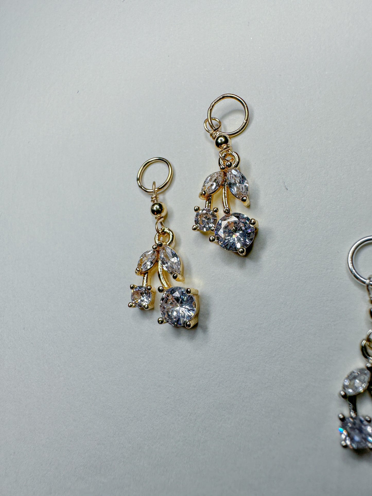 Crystal cherry charms