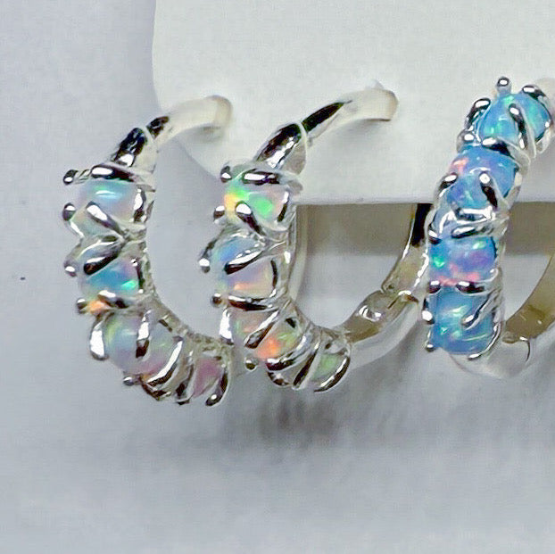 Opal Huggies-Silver