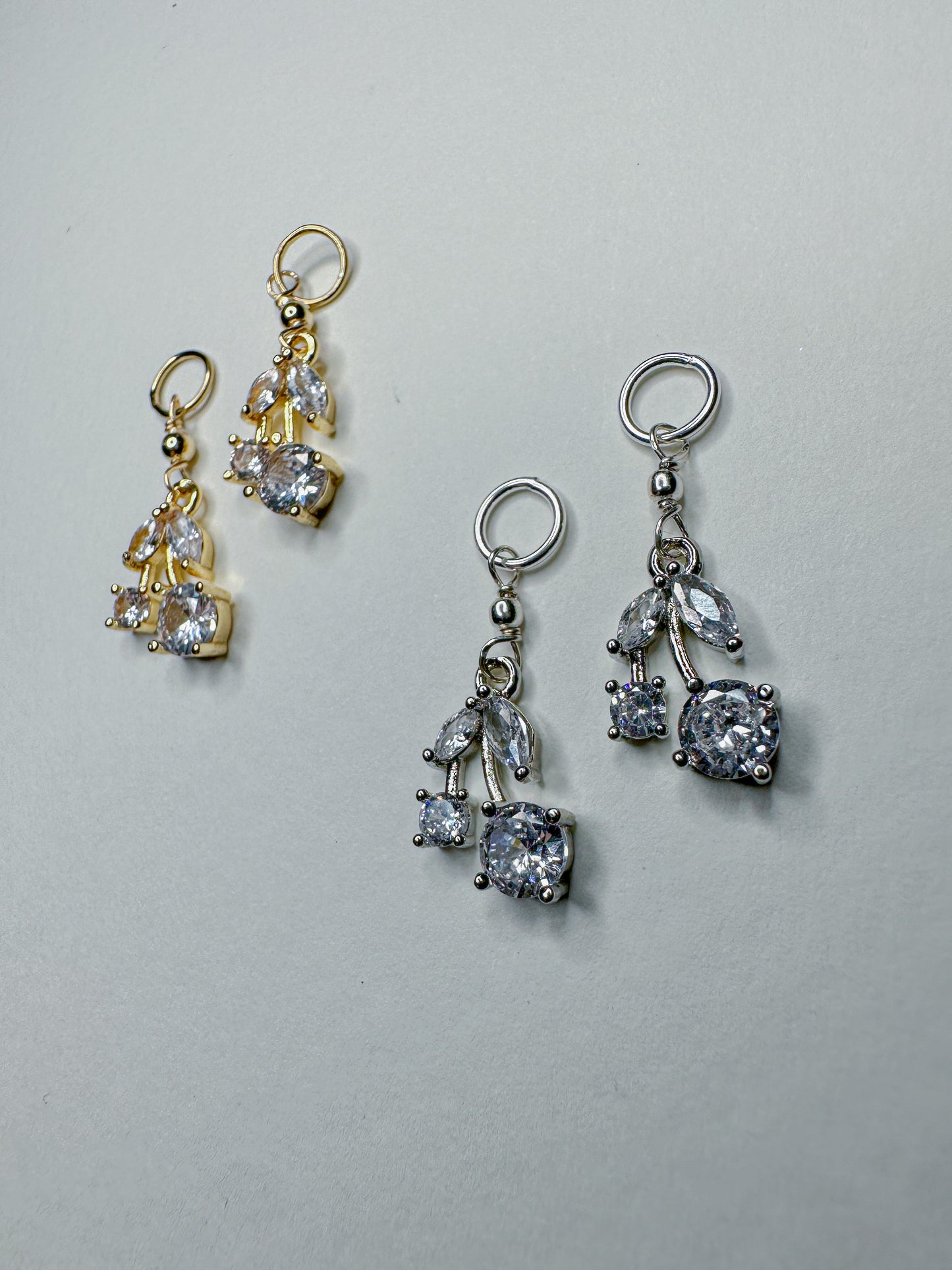 Crystal cherry charms
