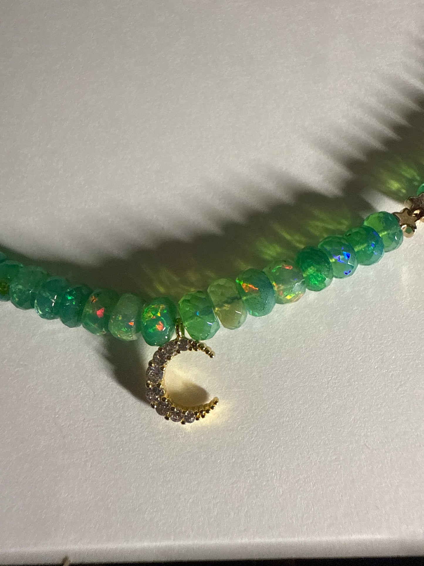 Twinkle necklace-emerald green