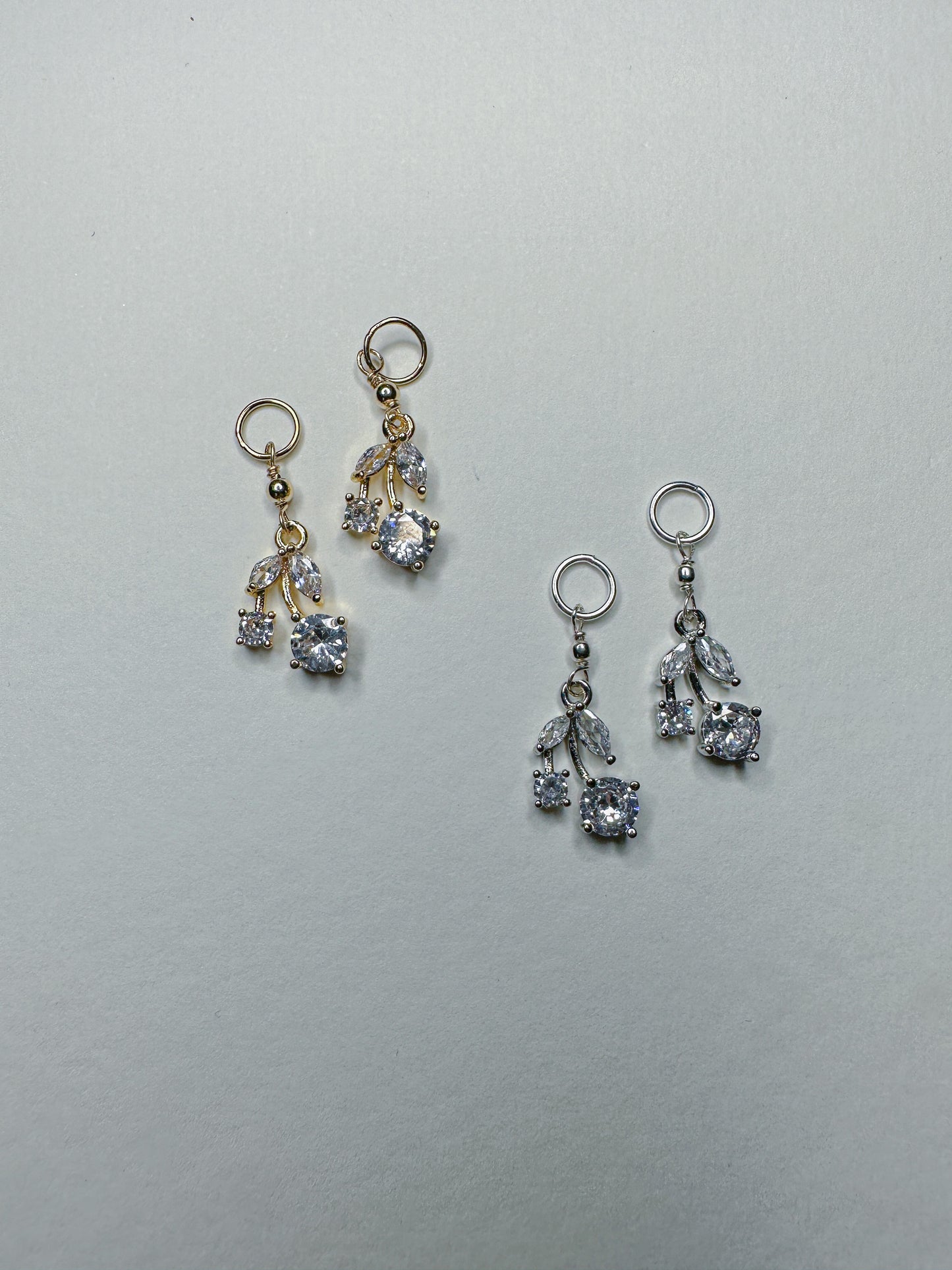 Crystal cherry charms