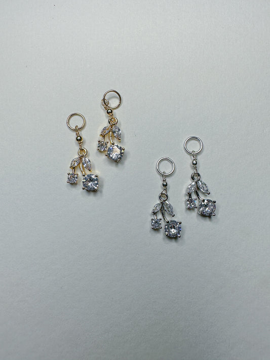 Crystal cherry charms