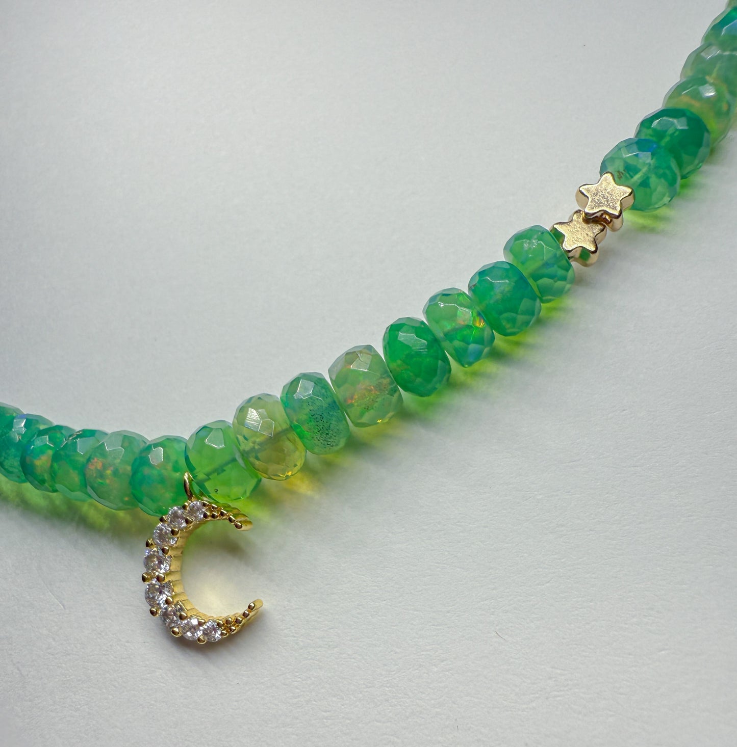 Twinkle necklace-emerald green