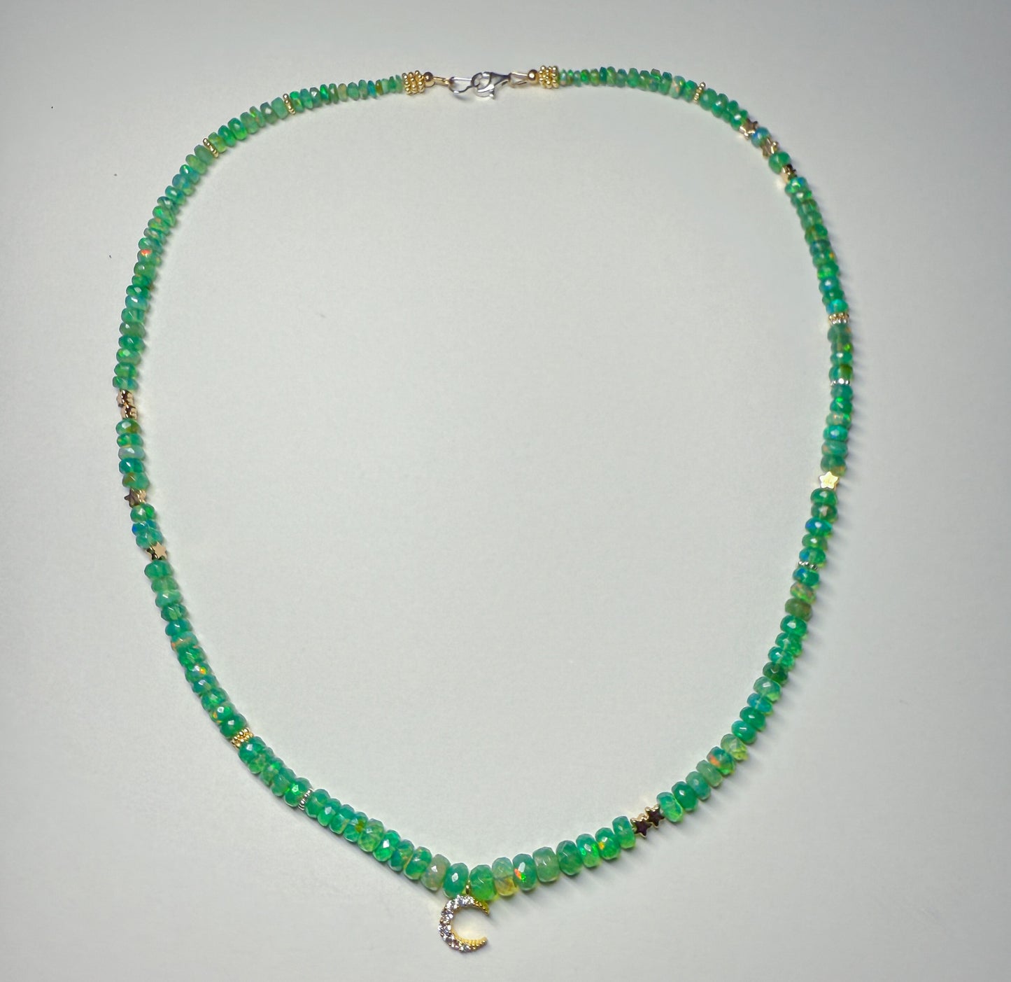 Twinkle necklace-emerald green