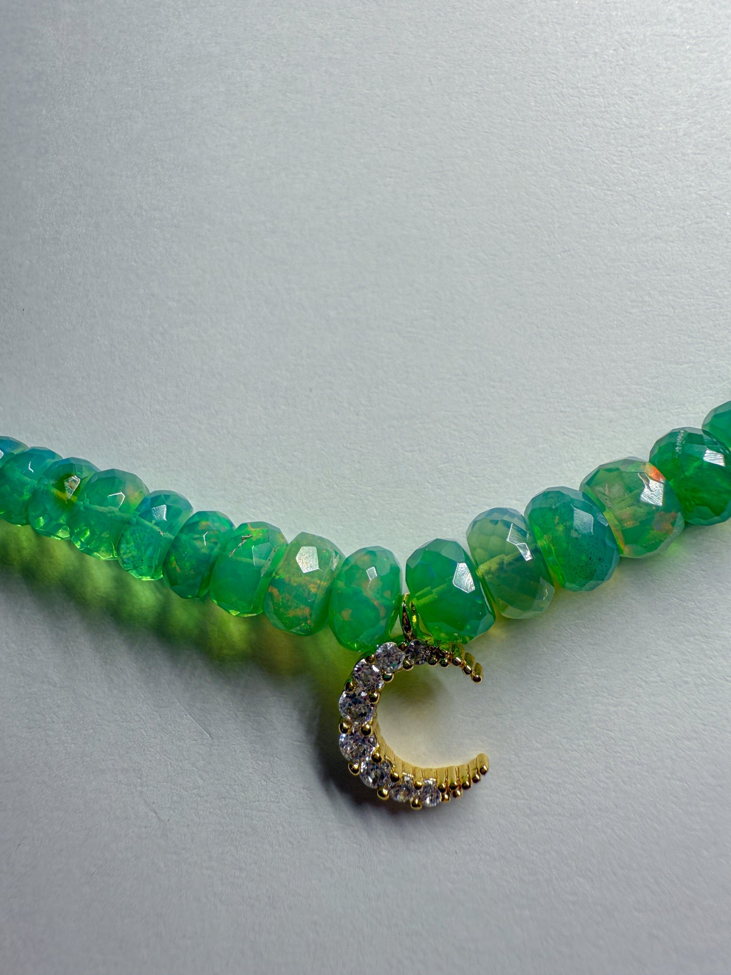 Twinkle necklace-emerald green