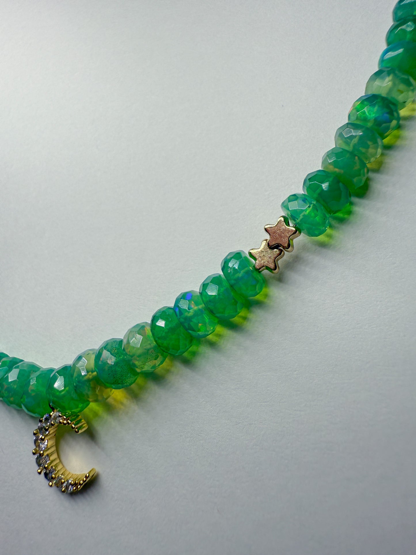 Twinkle necklace-emerald green