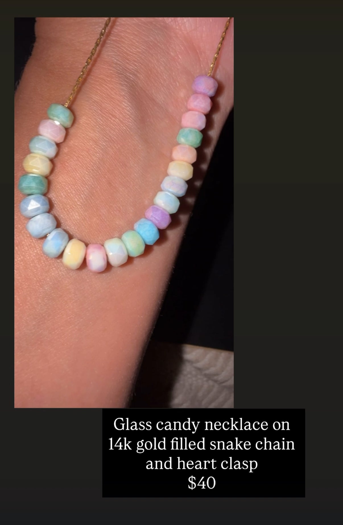 Glass candy necklace