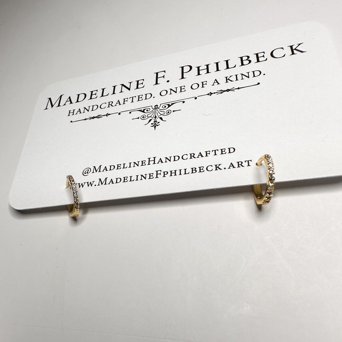 Brass crystal pave hughies