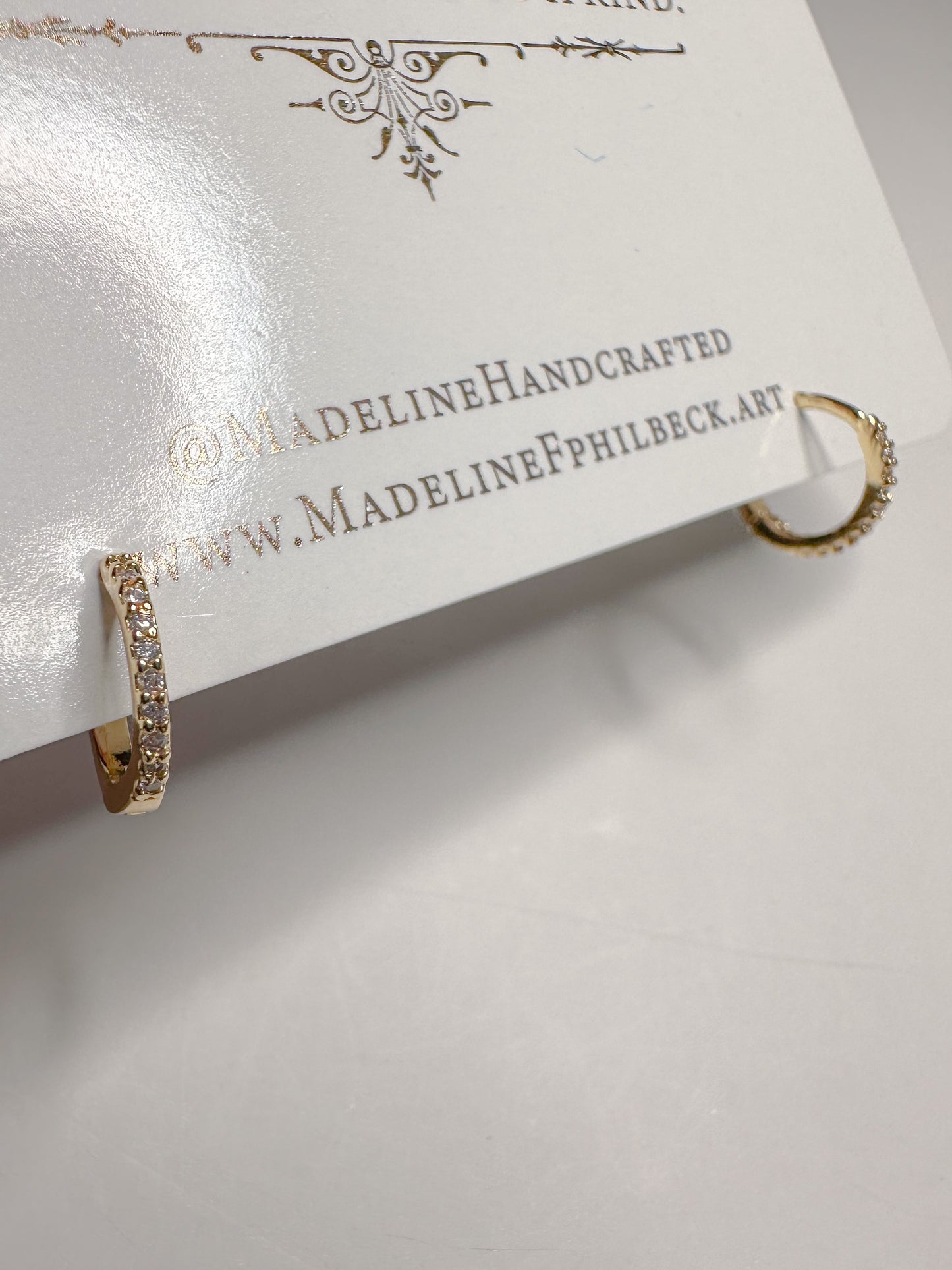 Brass crystal pave hughies