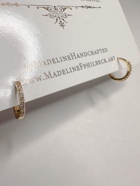 Brass crystal pave hughies